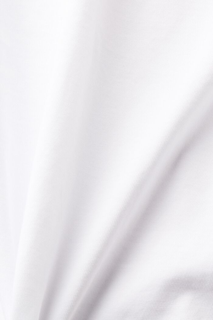 Jersey Henley Top, WHITE, detail image number 5