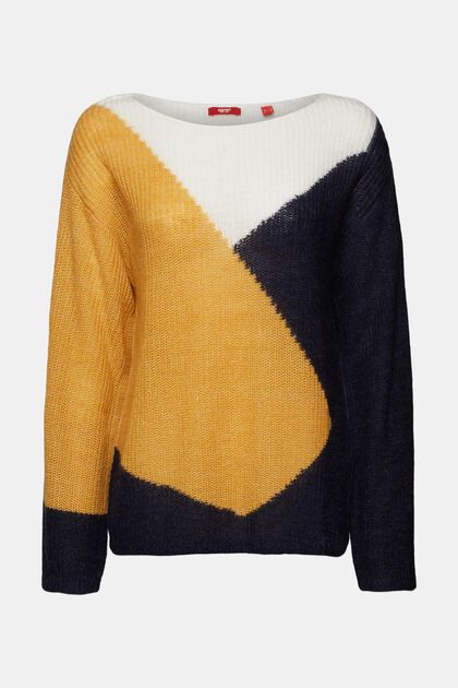 Colourblock jumper, wool blend