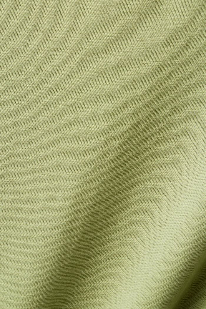 Cotton T-shirt with flower print, PISTACHIO GREEN, detail image number 5