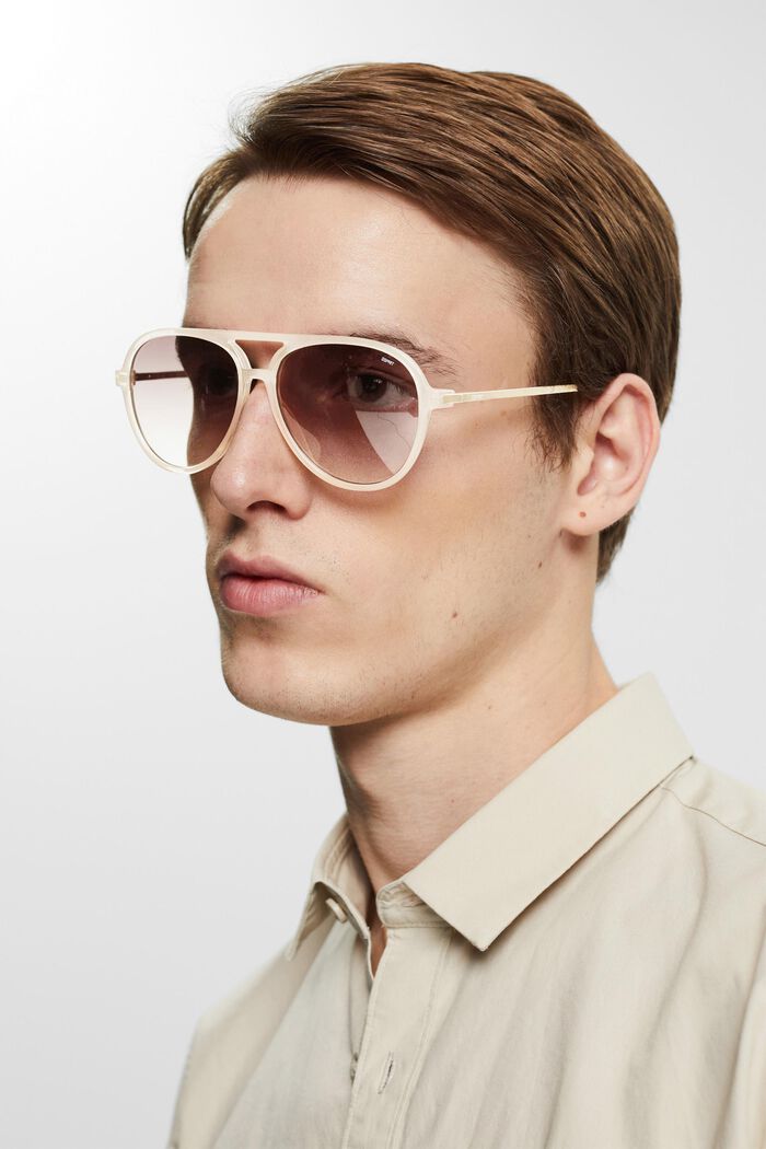 Aviator-inspired sunglasses, LIGHT BROWN, detail image number 2
