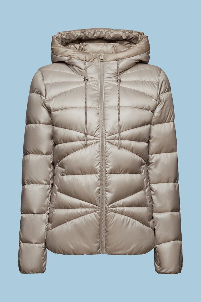 Padded Hooded Jacket, LIGHT TAUPE, detail image number 6