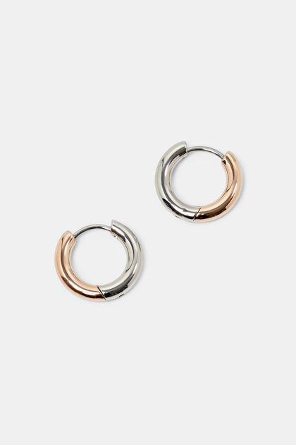 ESPRIT - Bi-Color Stainless Steel Hoop Earrings at our online shop
