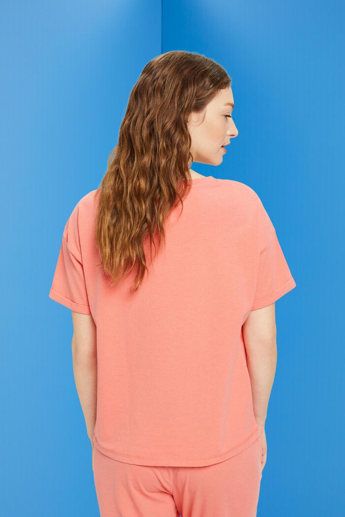 ESPRIT - T-shirt with a breast pocket in blended cotton at our online shop