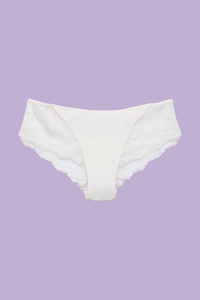 Brazilian Hipster Lace Shorts, OFF WHITE, detail image number 4
