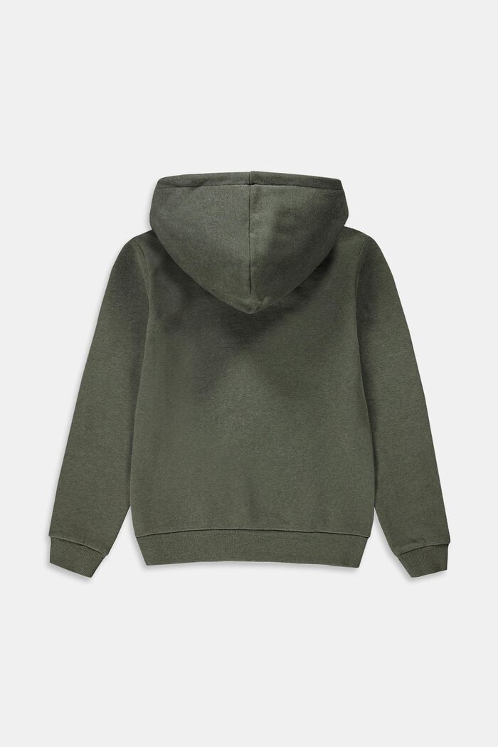 Half-zip sweatshirt with faux fur lined hood