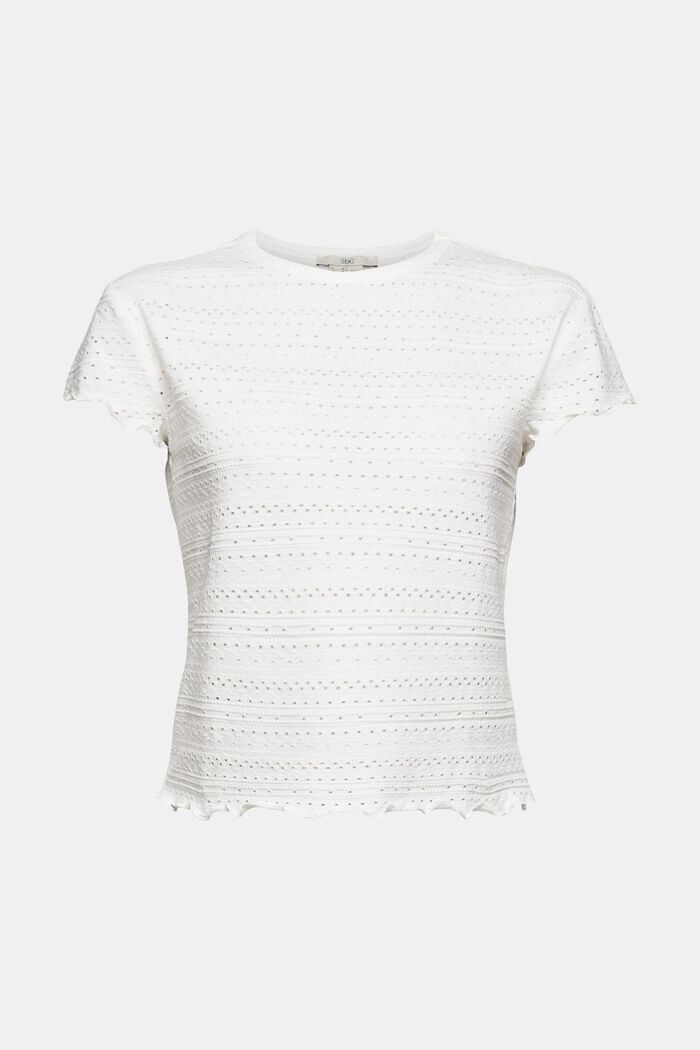 T-shirt with openwork pattern