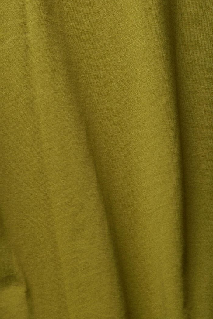 Jersey T-shirt with a plant print, LEAF GREEN, detail image number 5