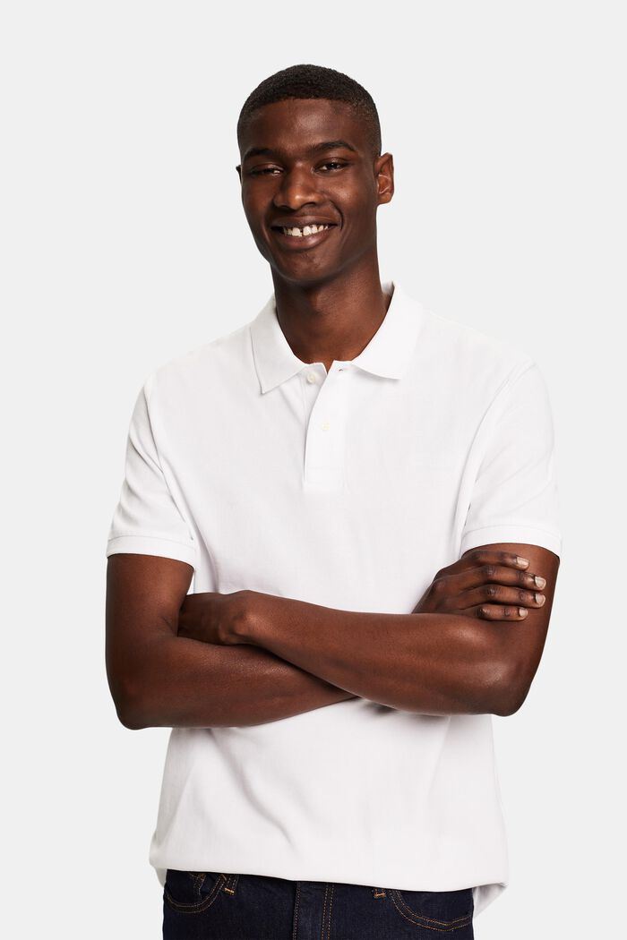 Piqué Polo Shirt, WHITE, detail image number 0
