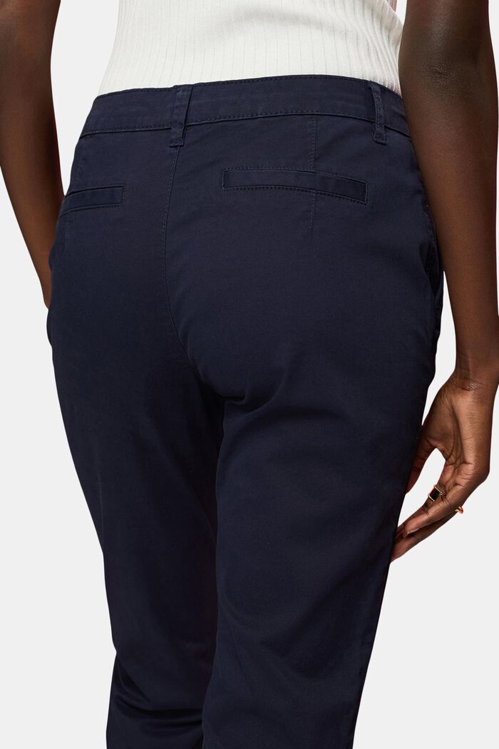 Stretch cotton chino, NAVY, detail image number 4