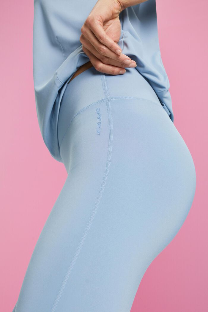 Recycled: Active leggings with E-DRY, PASTEL BLUE, detail image number 2