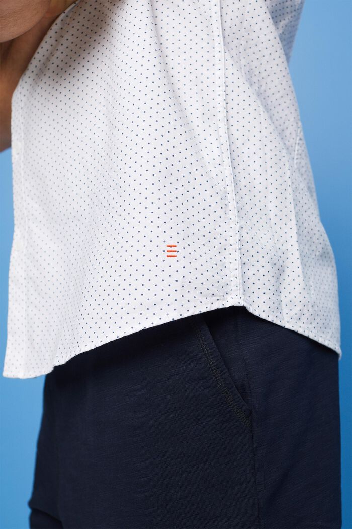 Printed Button Down Shirt, WHITE, detail image number 4