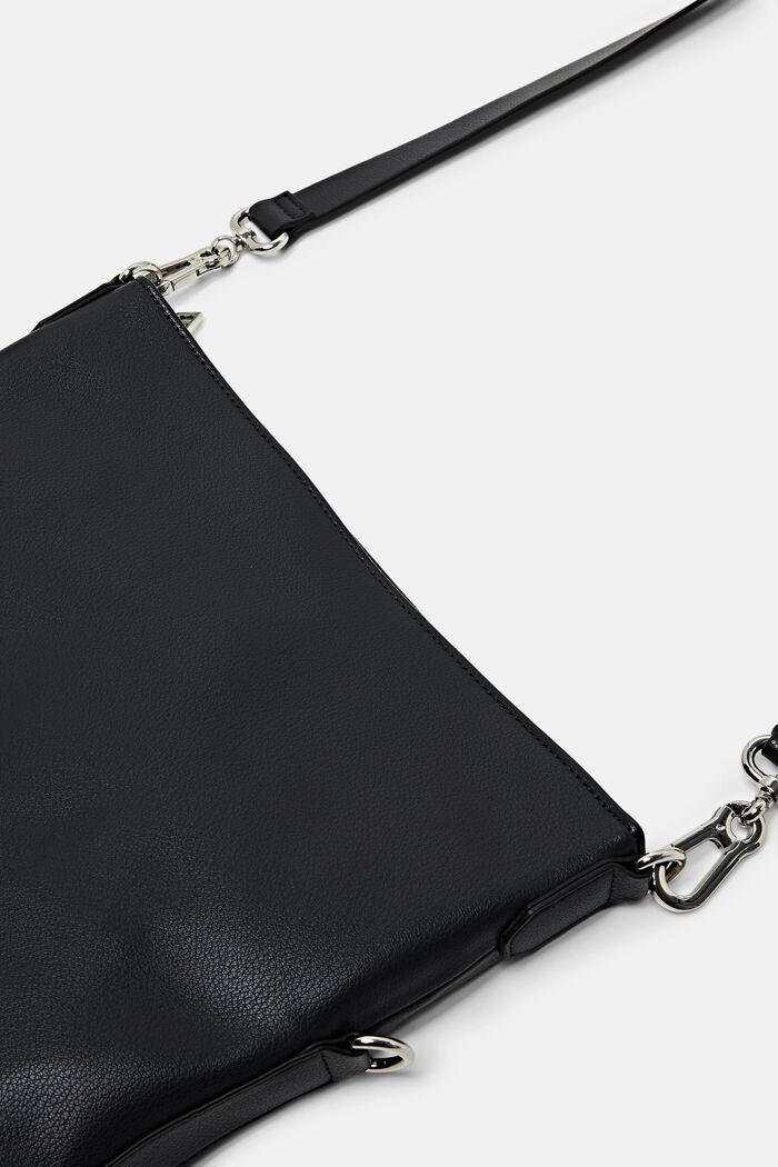 Flapover bag in faux leather, NAVY, detail image number 1