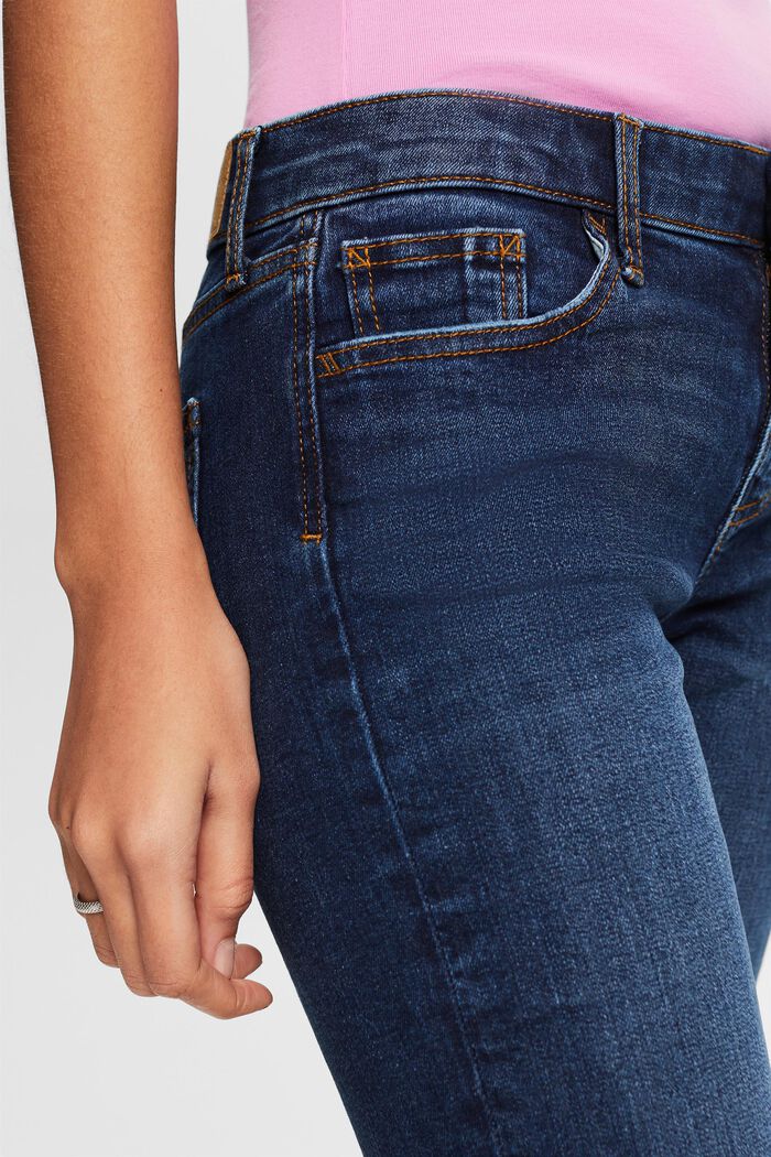 Mid-Rise Slim Jeans, BLUE DARK WASHED, detail image number 4