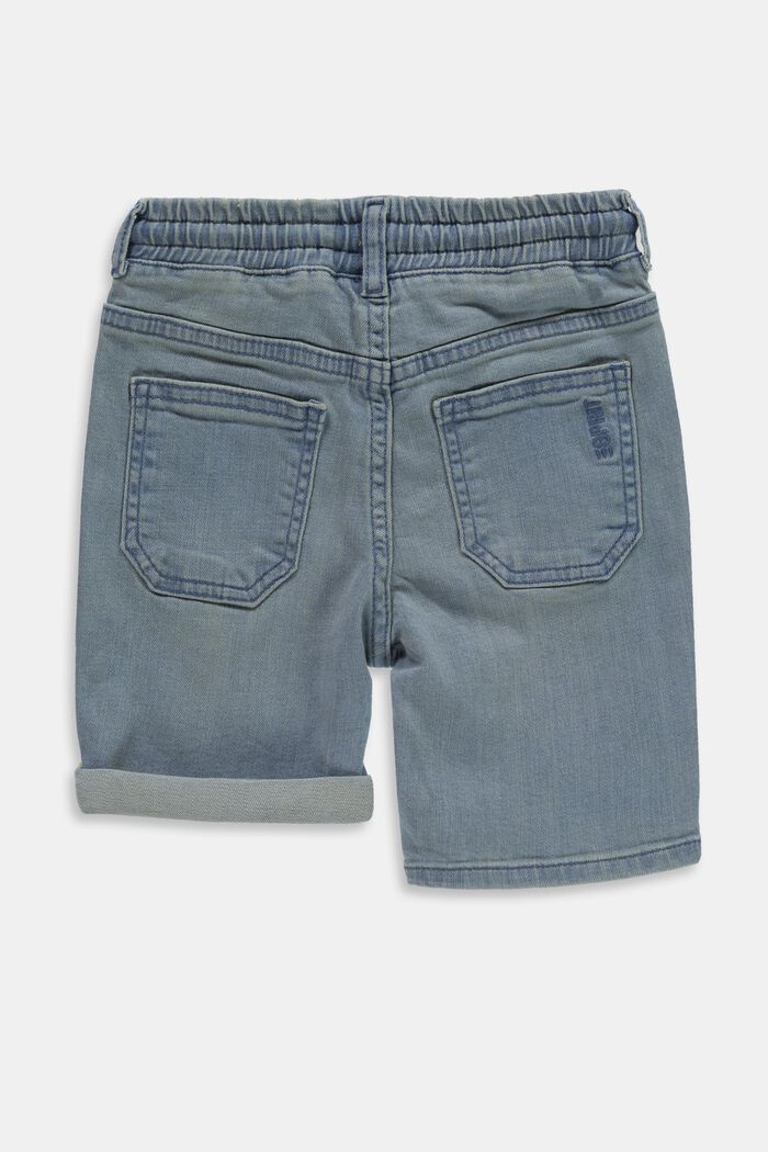 Cotton denim Bermuda shorts