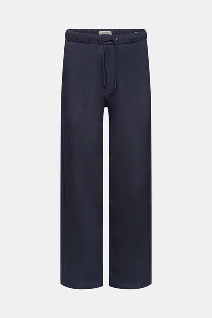 Wide leg joggers, NAVY, overview