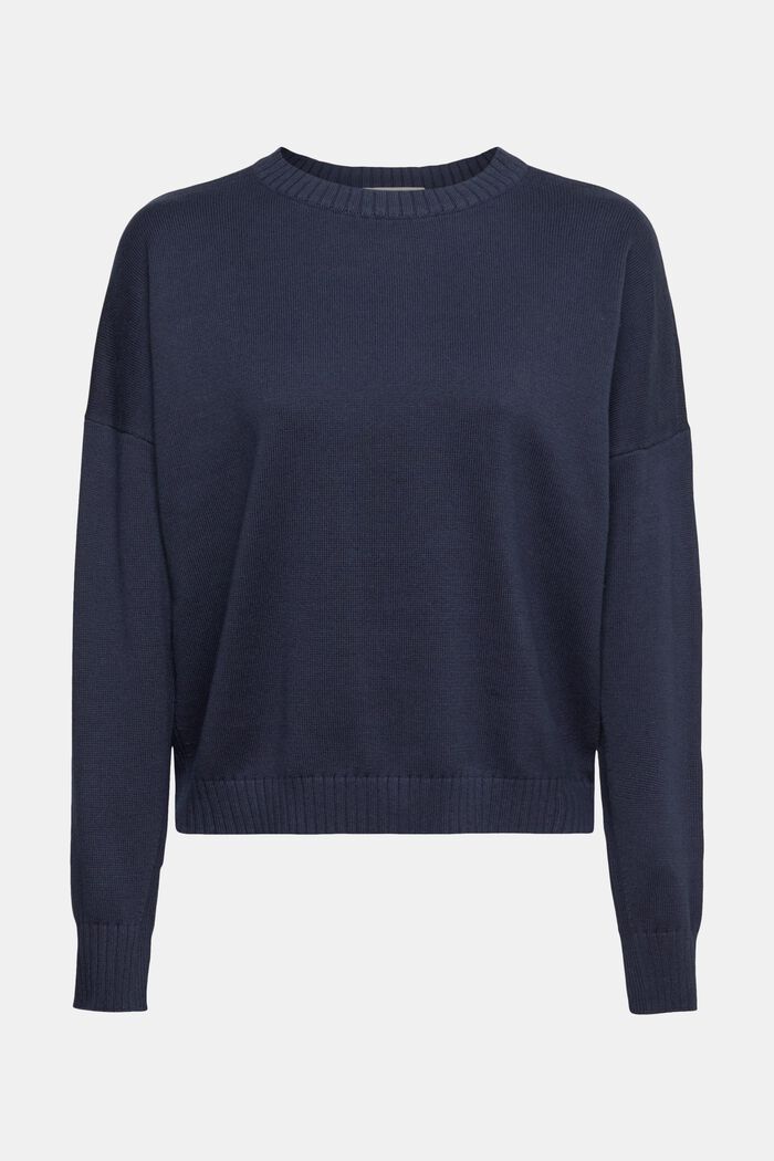 Knitted relaxed fit jumper, NAVY, detail image number 2