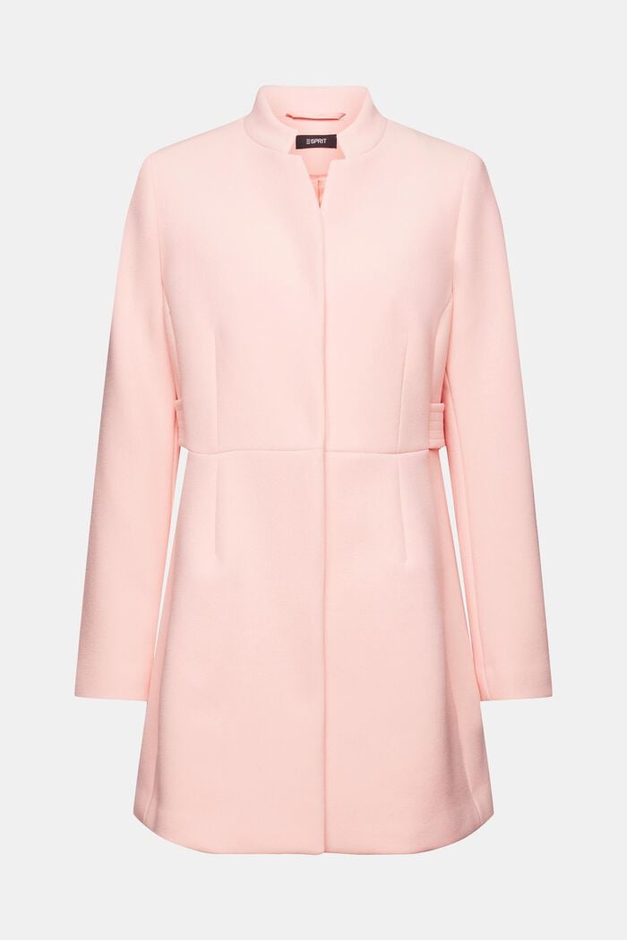 Waisted coat with inverted lapel collar, PINK, detail image number 5
