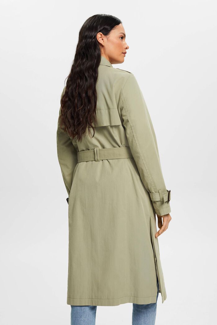 Double-breasted trench coat with belt, LIGHT KHAKI, detail image number 3