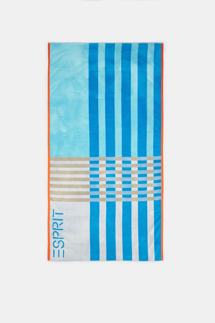 Beach towel made of 100% cotton, TURQUOISE, overview