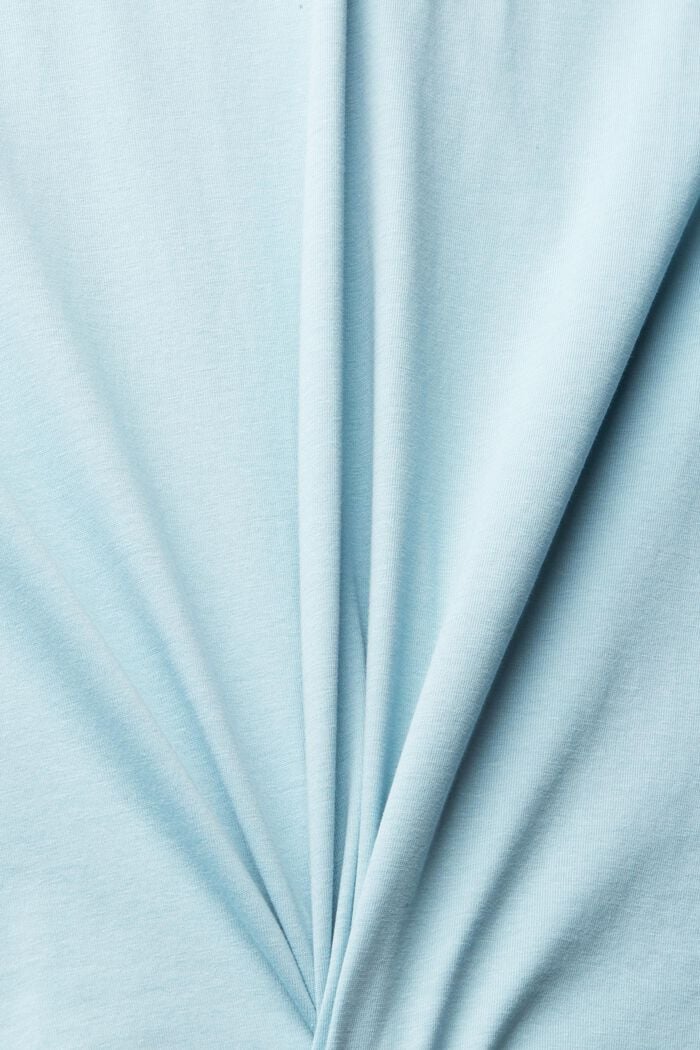 Jersey T-shirt with a logo print, LIGHT TURQUOISE, detail image number 4