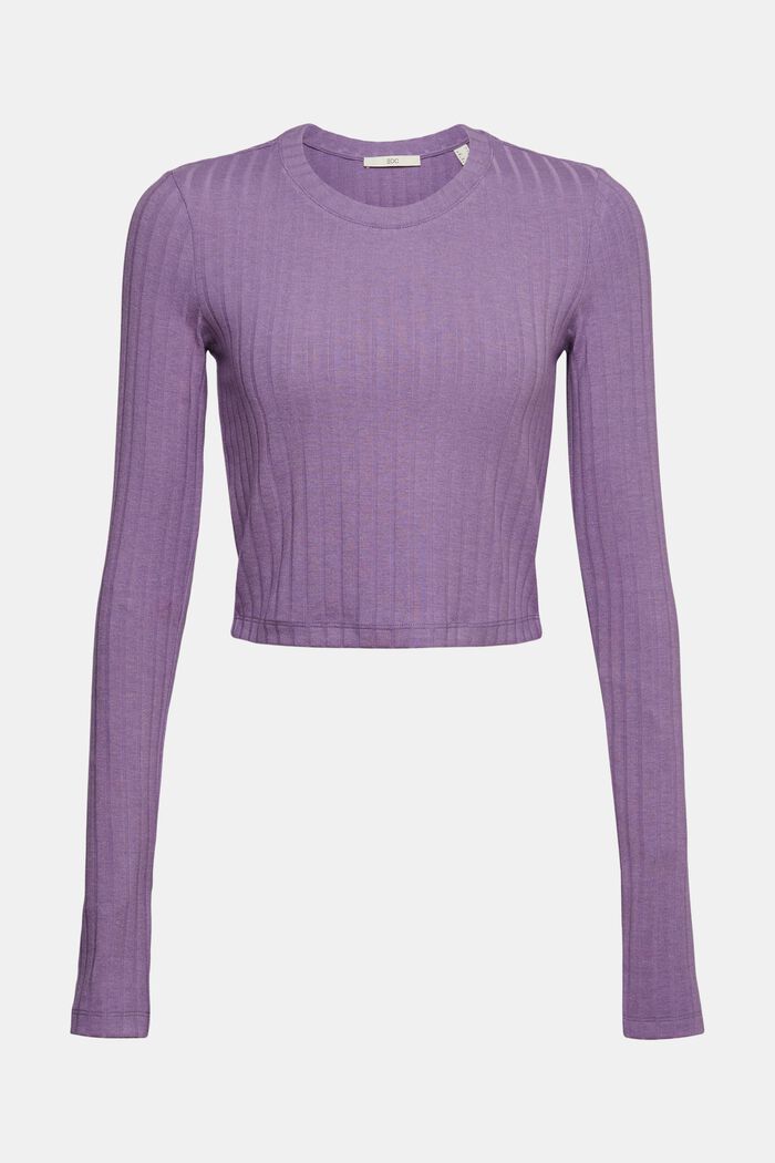 Short long sleeve top, LILAC, detail image number 2