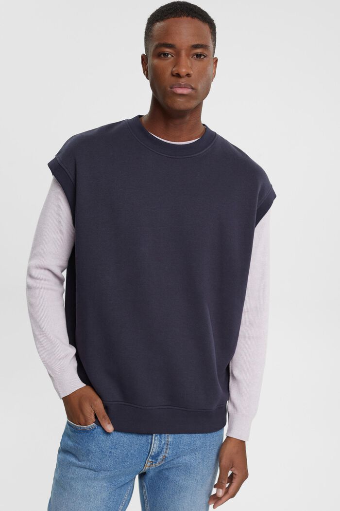 Sleeveless sweatshirt, NAVY, detail image number 0