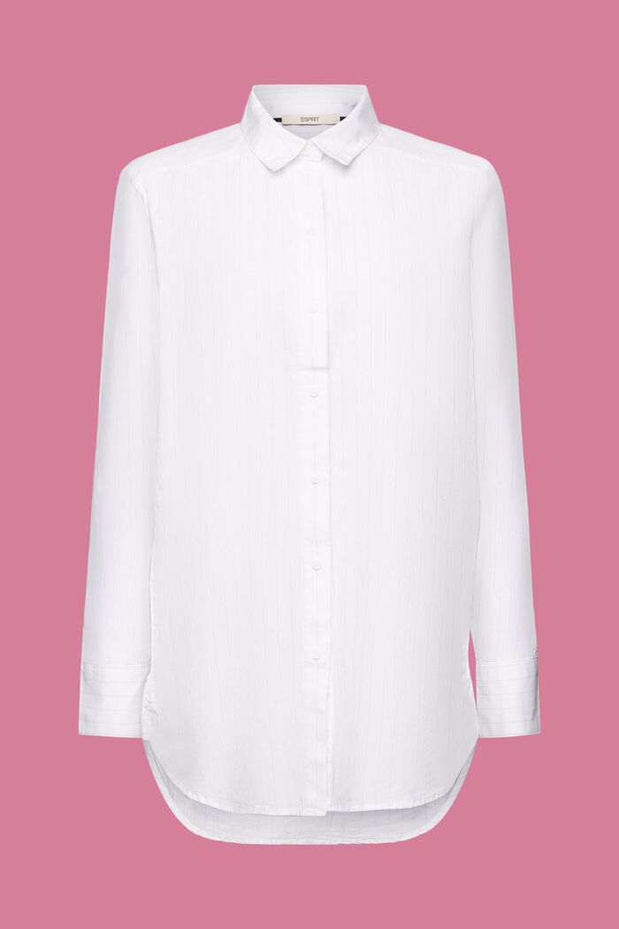 Shirt blouse, 100% cotton, WHITE, detail image number 6
