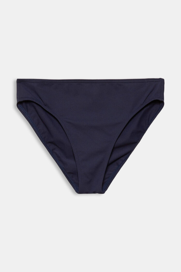 Made of recycled material: bikini briefs with texture, NAVY, detail image number 1