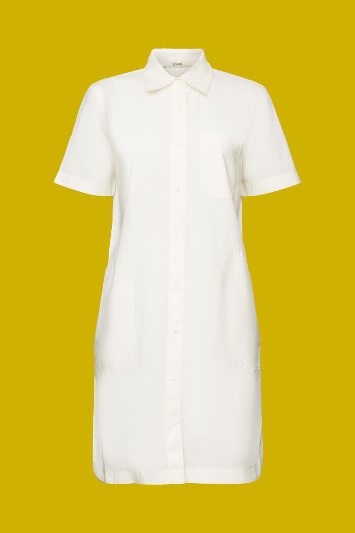 Mini shirt dress, 100% cotton, OFF WHITE, detail image number 6