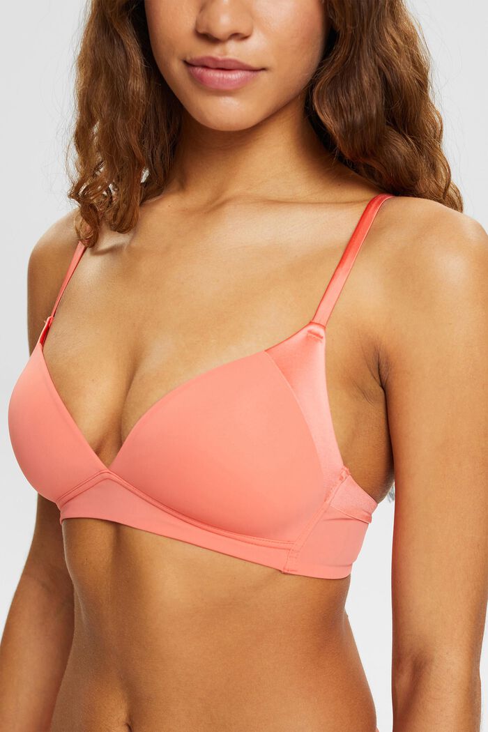 Non-wired, padded bra, CORAL, detail image number 1