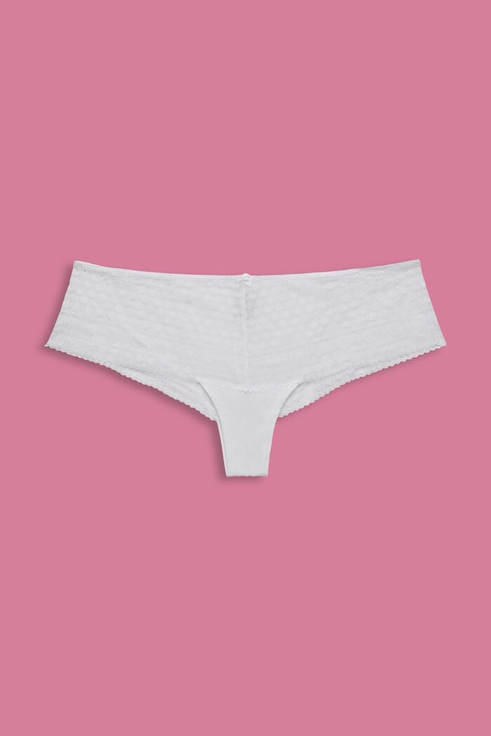 Lace Hipster Briefs, WHITE, detail image number 4
