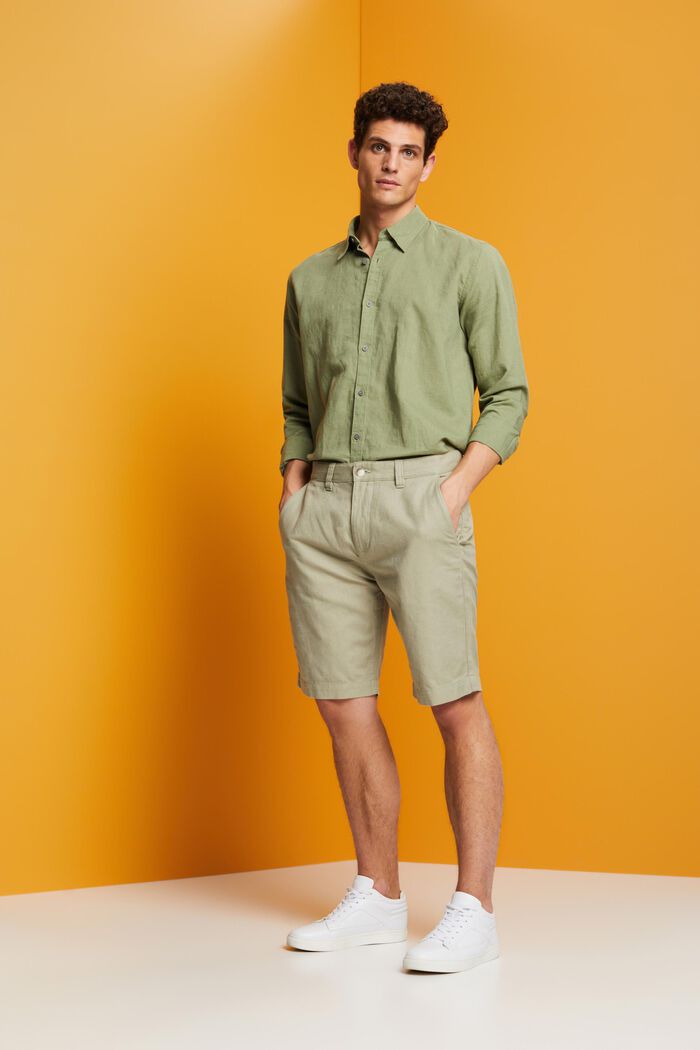 Chino-style shorts, LIGHT GREEN, detail image number 5