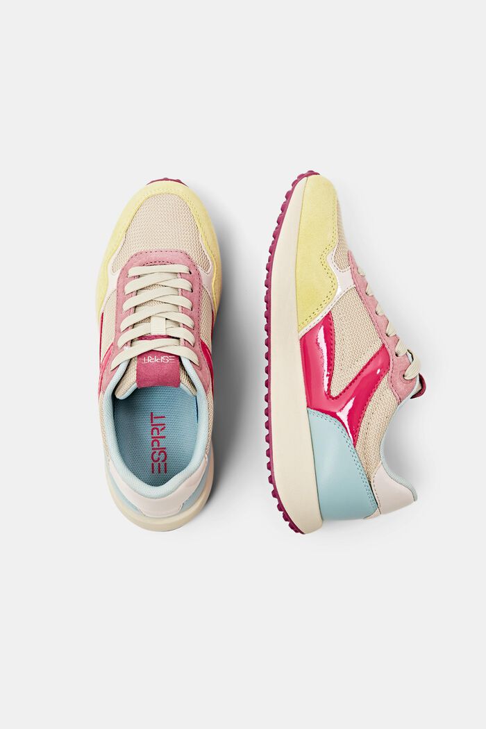 Lace-Up Sneakers, PASTEL YELLOW, detail image number 5