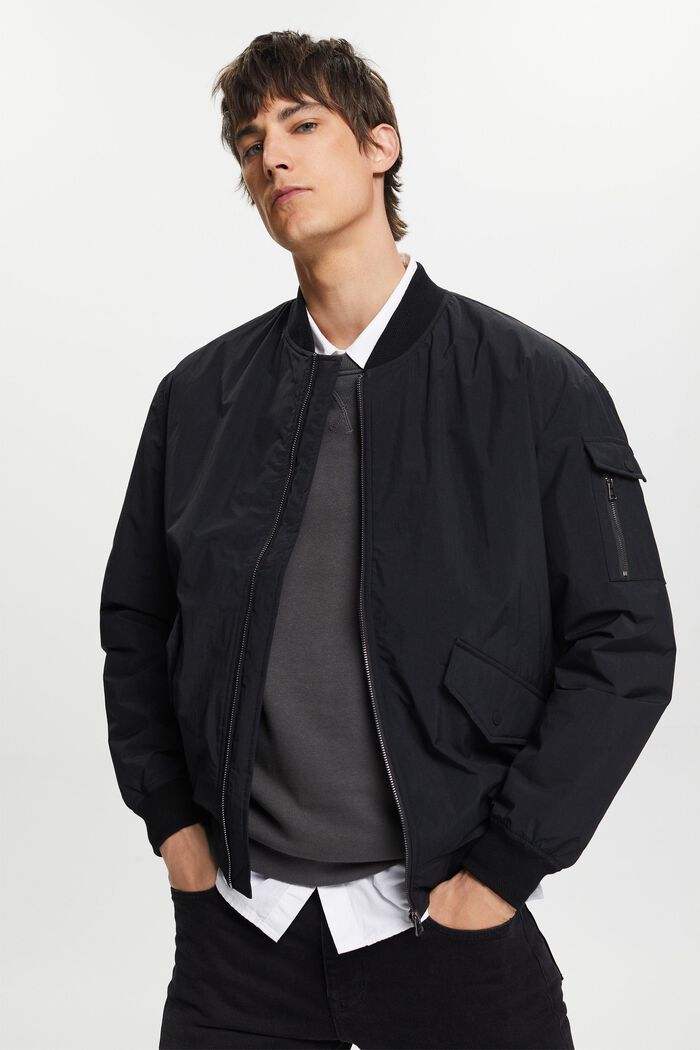 Recycled: bomber-style jacket, BLACK, detail image number 5