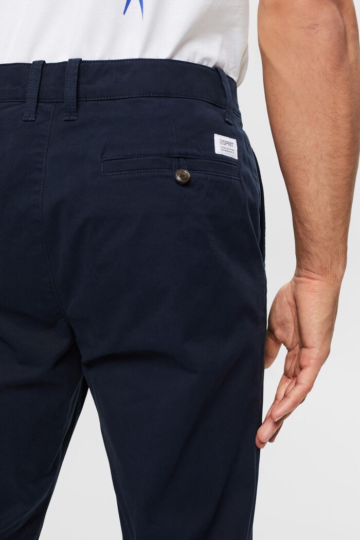 Cotton-Twill Straight Chinos, NAVY, detail image number 3