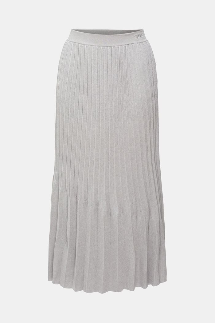 Pleated midi skirt, MEDIUM GREY, detail image number 7