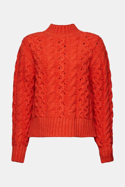 Cable-Knit Wool-Blend Sweater