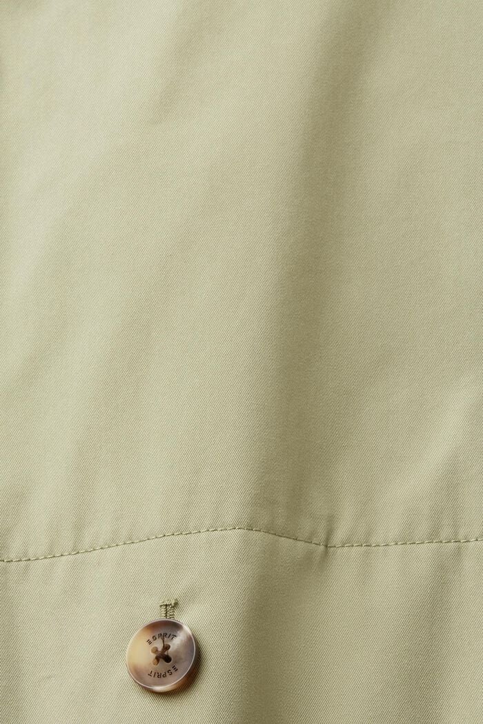 Short trench coat with belt, LIGHT KHAKI, detail image number 4