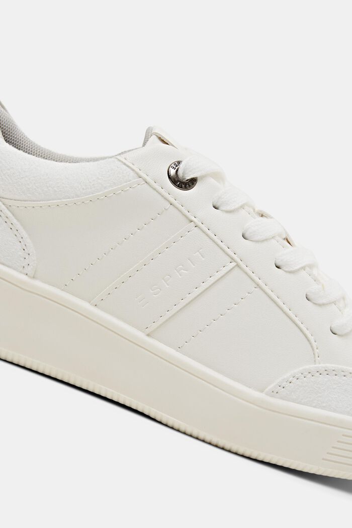 Faux leather trainers, WHITE, detail image number 3