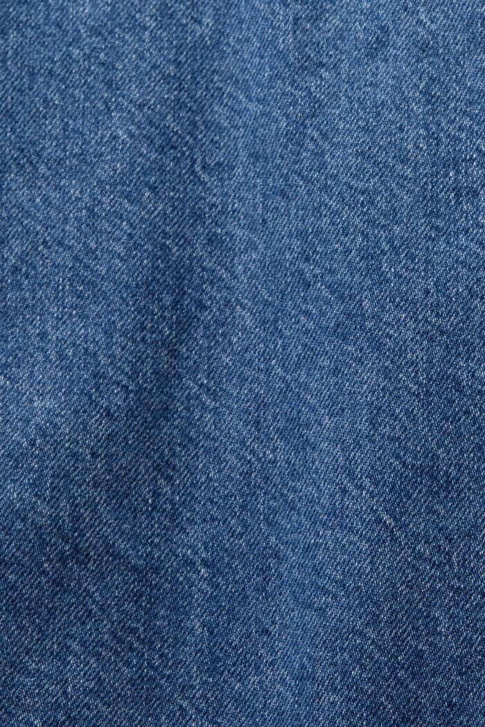 Denim Mini Shirt Dress, BLUE MEDIUM WASHED, detail image number 4