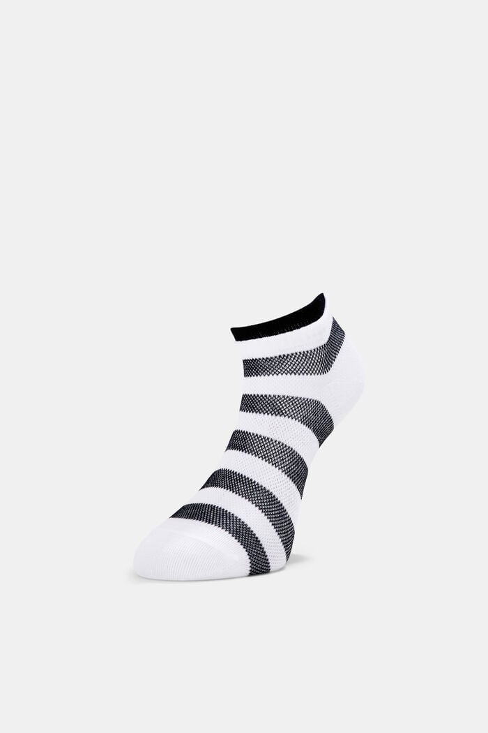 Two pack of trainer socks made of cotton mesh, BLACK, overview