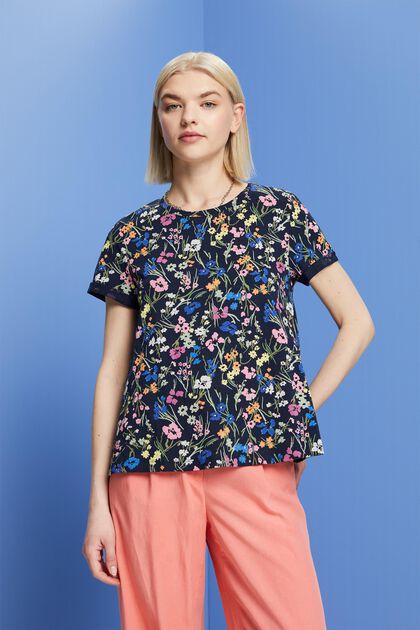 T-shirt with an all-over print, 100% cotton