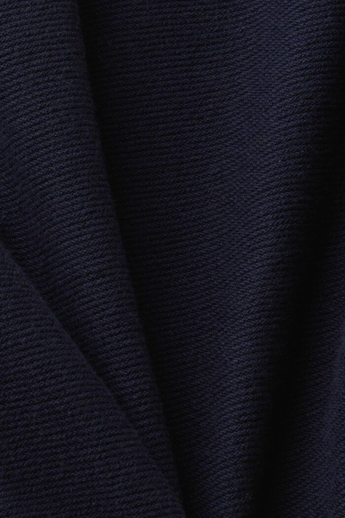 Cotton Jacquard Sweater, NAVY, detail image number 5