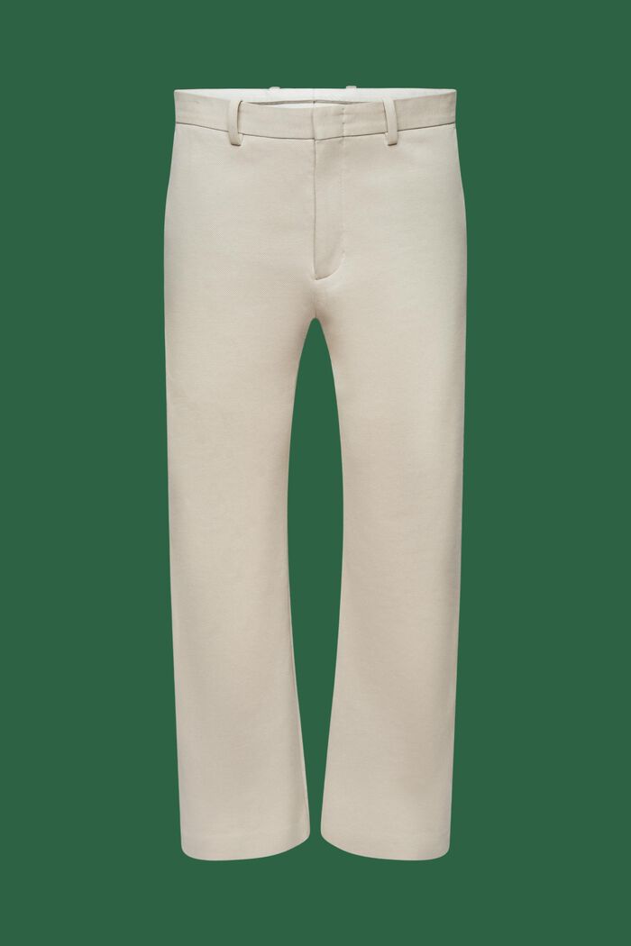 Knitted Piqué-Jersey Pants, BEIGE, detail image number 7