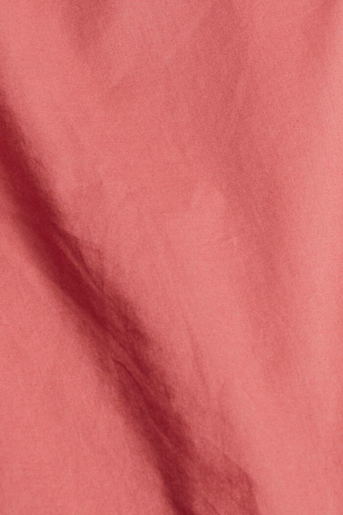 Blouse with 3/4-length sleeves, 100% cotton, CORAL, detail image number 4