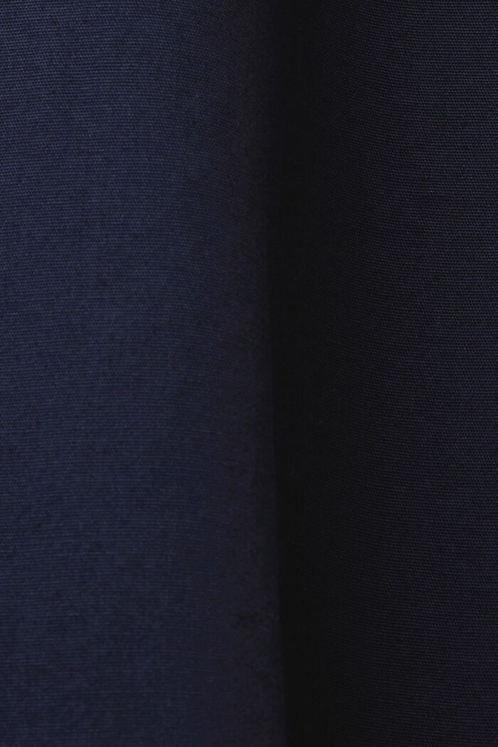 Cotton Stand Collar Shirt, NAVY, detail image number 4