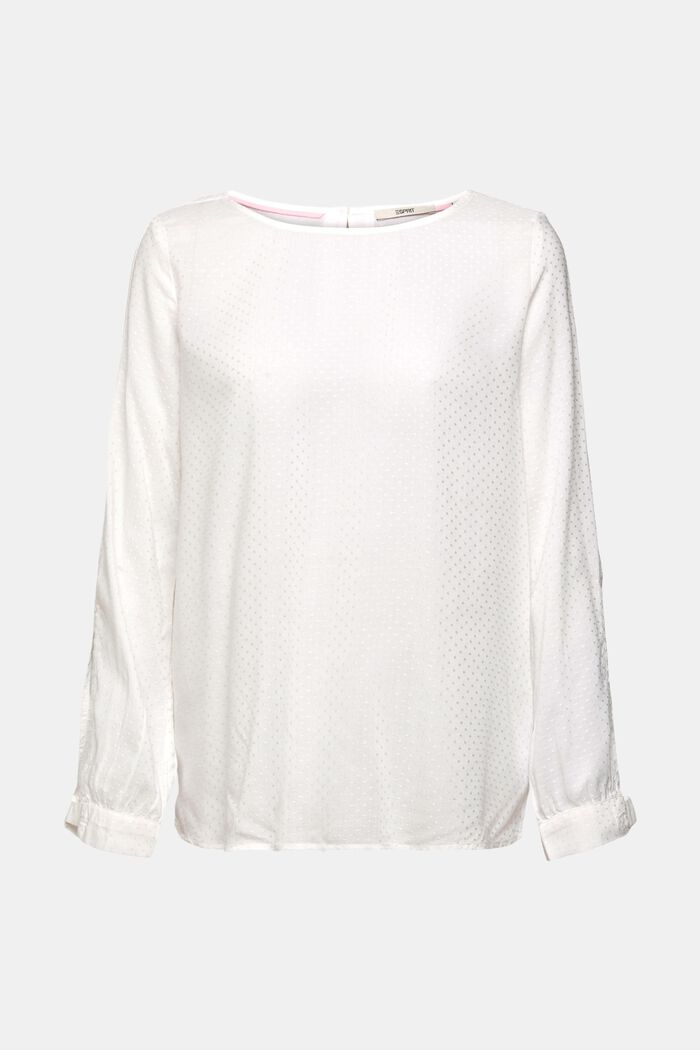 Polka dot blouse, OFF WHITE, detail image number 6