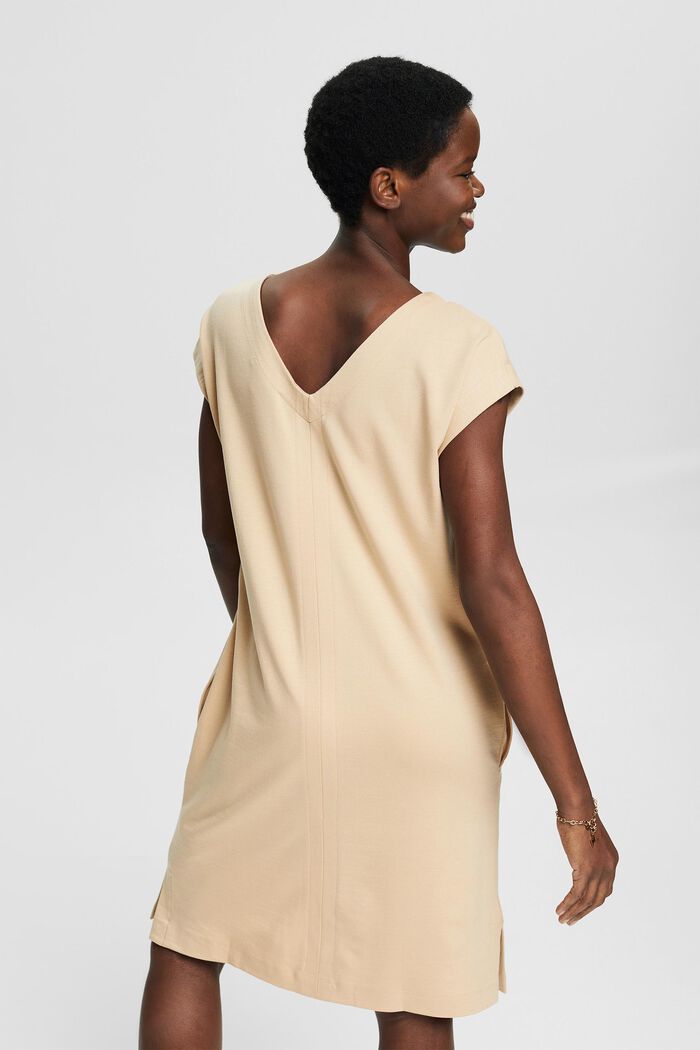 Knee-length jersey dress with TENCEL™, SAND, detail image number 2