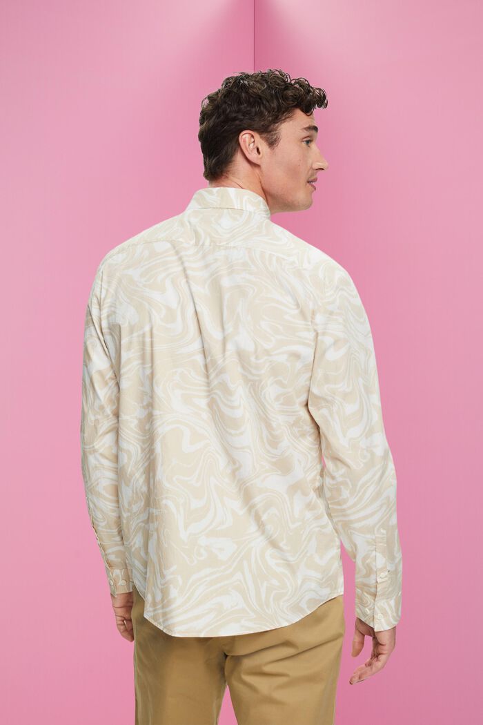 Shirt with wavy retro print, OFF WHITE, detail image number 3