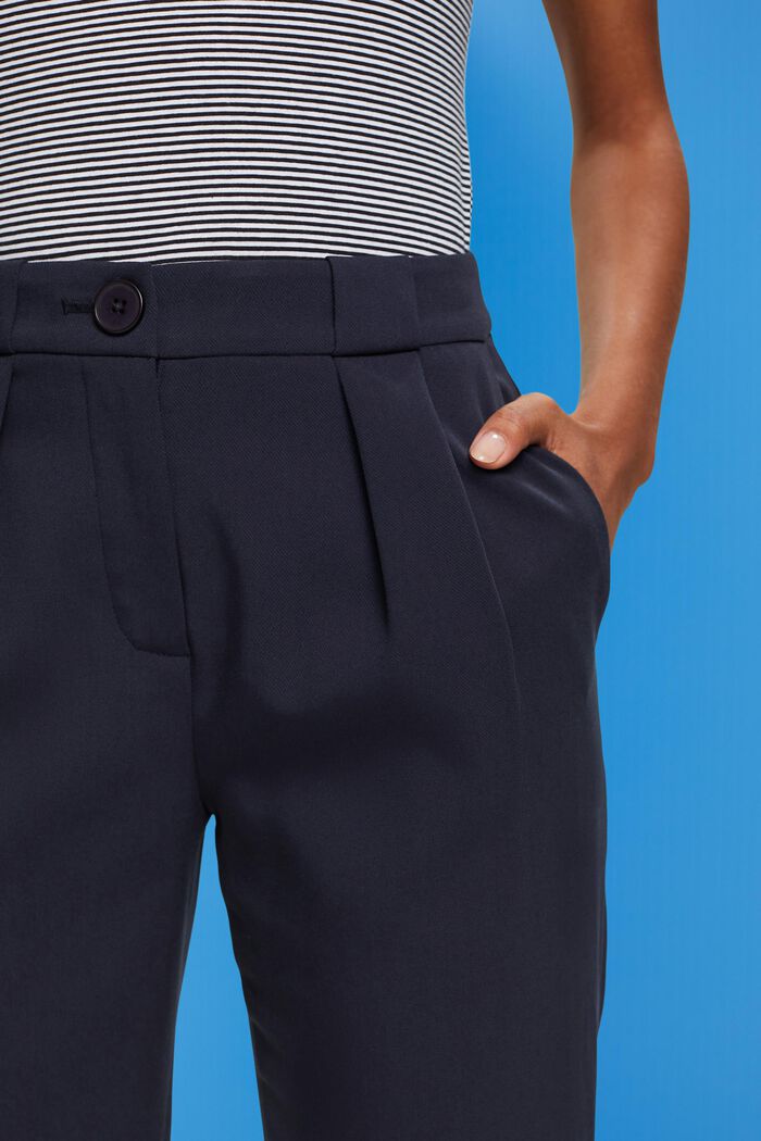 Spring twill cropped trousers, NAVY, detail image number 1